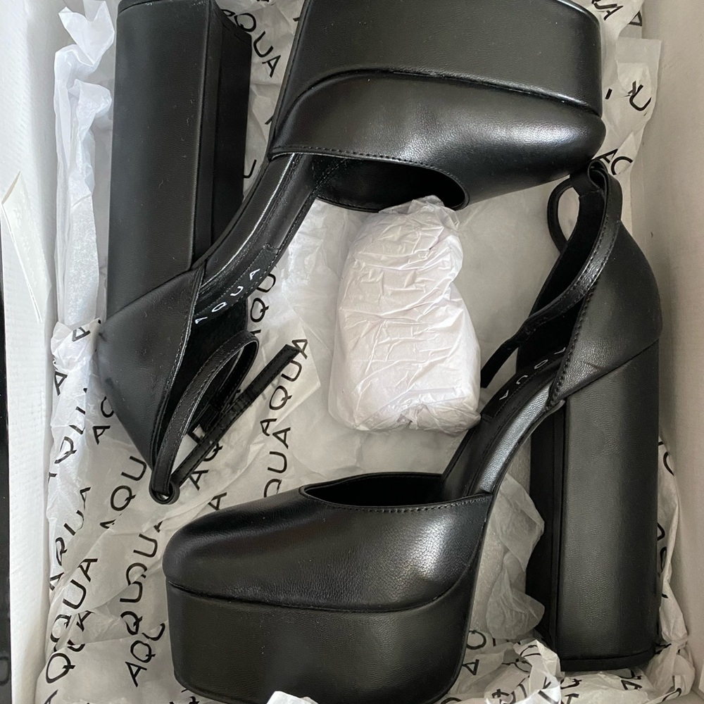 Heels with platform Aqua